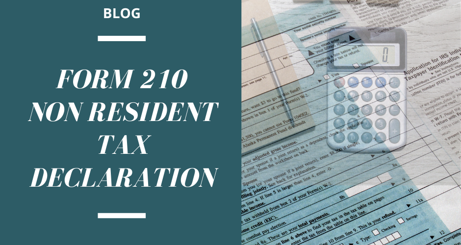 210 TAX FORM NON RESIDENT TAX TAXES